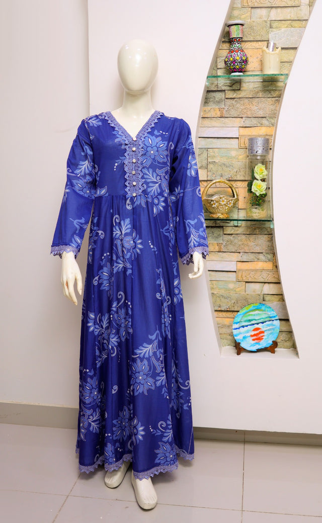 Royal Blue Floral Maxi