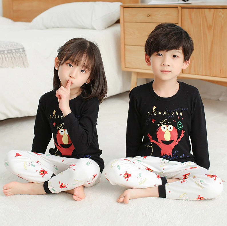 BLACK AND WHITE PRINTED KIDS WEAR